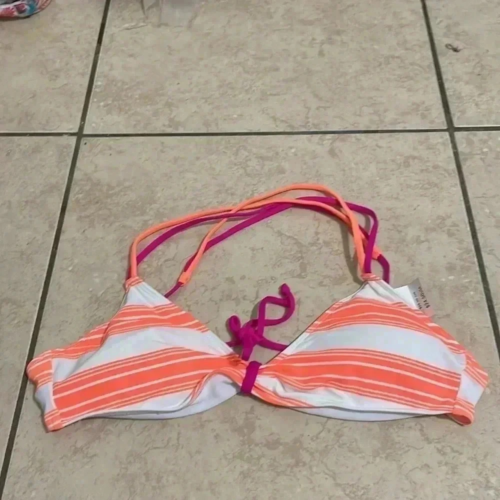 NWT Hollister Orange Bikini Top Size M